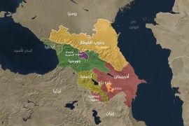 خريطة دول القوقاز (الجزيرة)