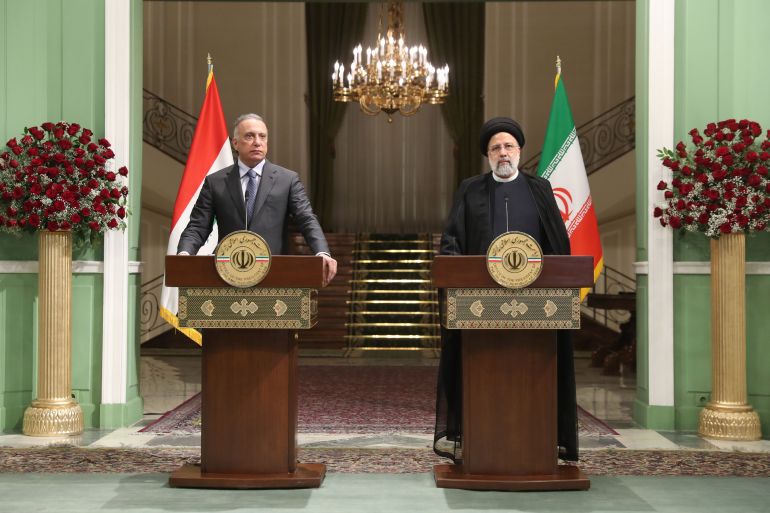 Iraqi Prime Minister Mustafa Al-Kadhimi in Iran