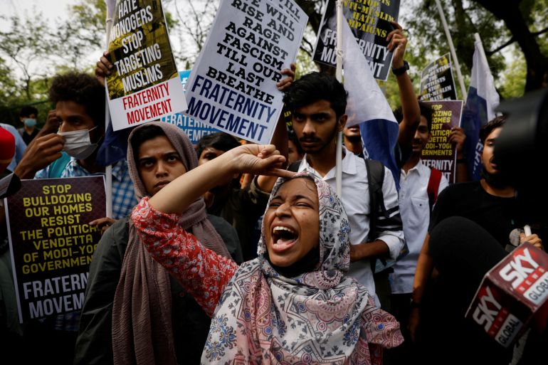 Protest against attacks on Muslims in New Delhi