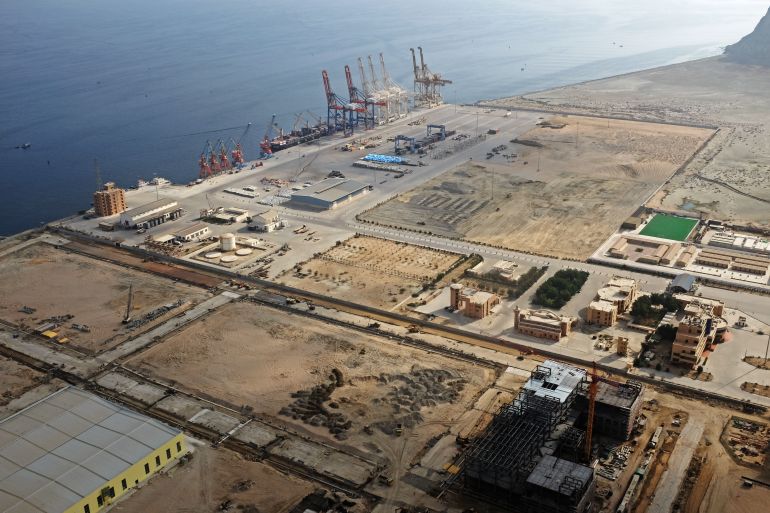 A general view of Gwadar port in Gwadar
