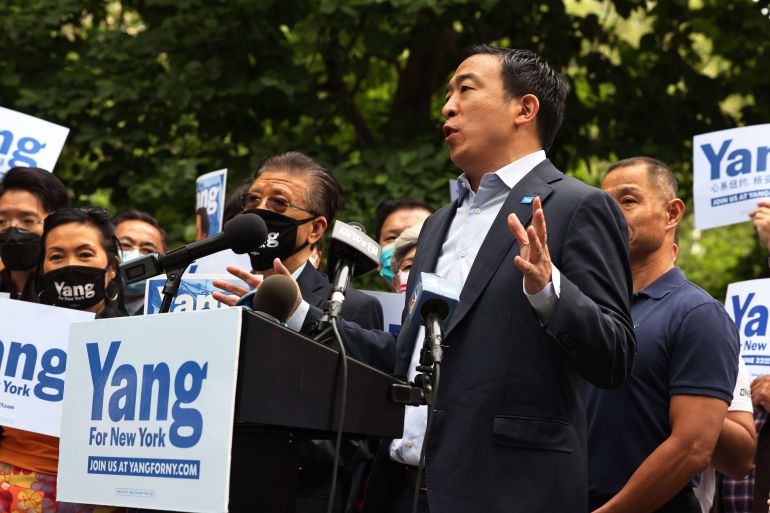 New York City Mayoral Candidate Andrew Yang Receives Endorsement And Rallies Supporters