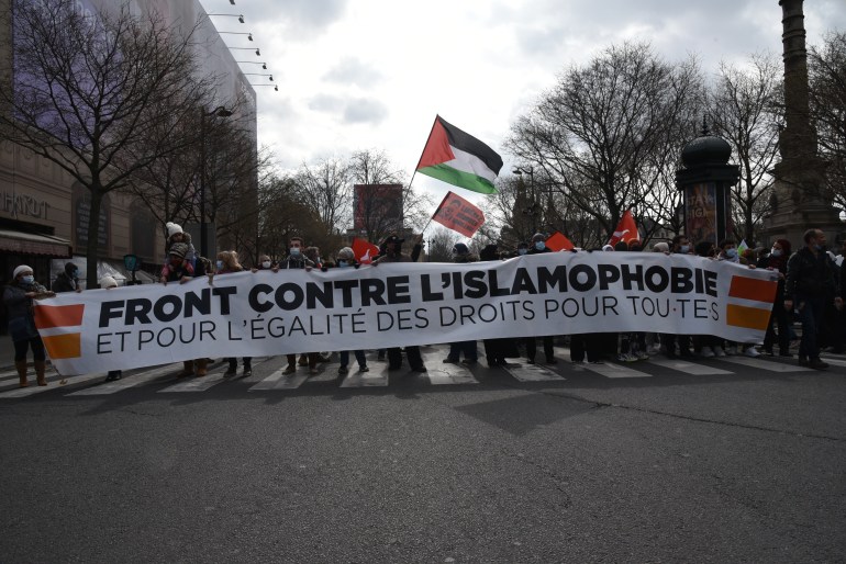 Protest in Paris over anti-Muslim draft law
