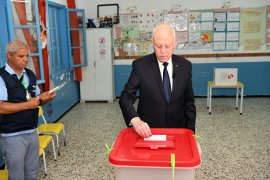 President Kais Saied votes in referendum on new constitution