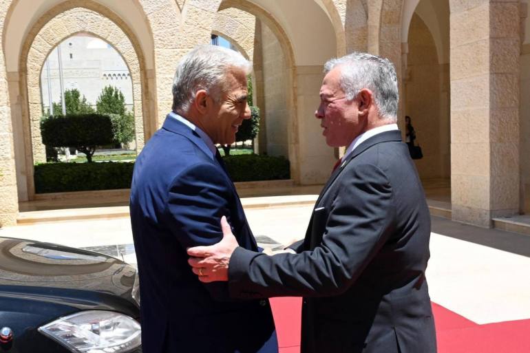 Israeli Prime Minister Yair Lapid in Jordan