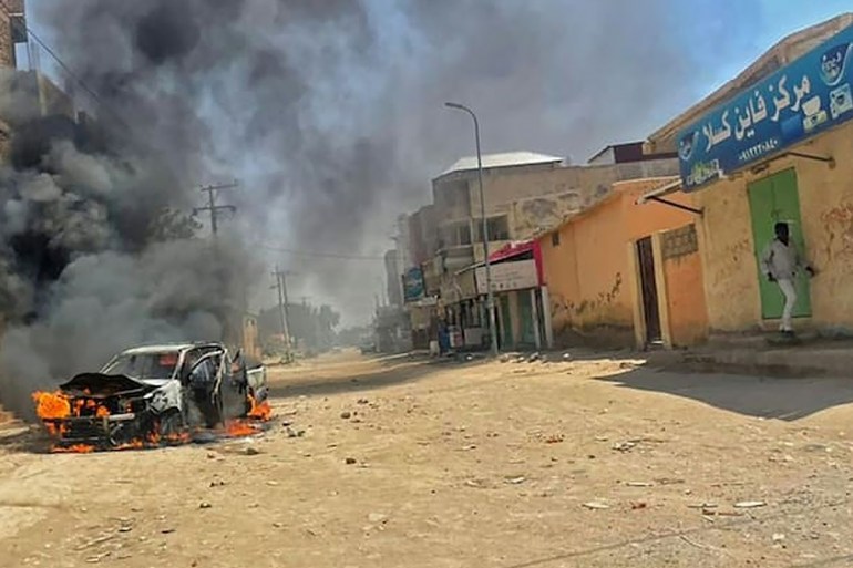 Sudan’s Hawsa people have blocked roads and torched government buildings, shops and cars after a week of tribal clashes killed dozens in the country’s south. Photo: – / AFP