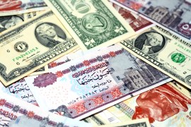 American dollars and Egyptian pounds