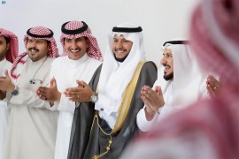 تستخدم الدحة في كافة المناسبات الشعبية والوطنية (وكالة الأنباء السعودية)