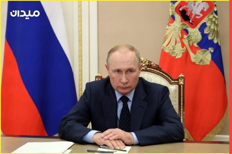 Russian President Vladimir Putin attends a meeting with acting Governor of Kirov region Alexander Sokolov via a video link at the Kremlin in Moscow, Russia August 9, 2022. Sputnik/Mikhail Klimentyev/Kremlin via REUTERS ATTENTION EDITORS - THIS IMAGE WAS PROVIDED BY A THIRD PARTY.