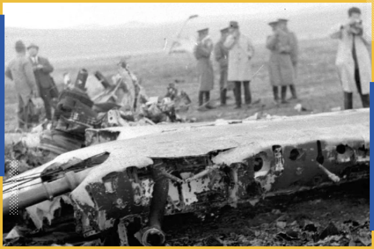 تحطمت طائرة لين بياو في صحراء جوبي في منغوليا في 13 سبتمبر 1971
