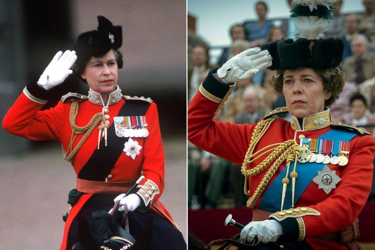 الملكة إليزابيث وOlivia Colman في مسلسل التاج The Crown المصدر: وكالات