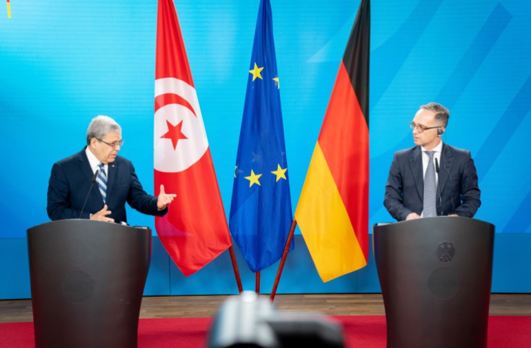 German Foreign Minister Heiko Maas meets Tunesian counterpart Othman Jerandi