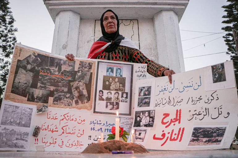 رحاب كنعان في فعالية وسط غزة لإحياء ذكرى مجزرة صبرا وشاتيلا