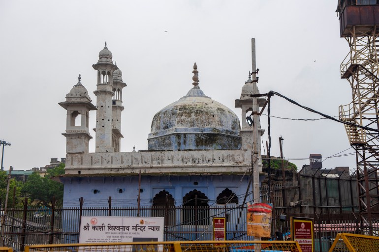 Varanasi / India 23 August 2019 The Gyanvapi Mosque at Varanasi was built by Aurangazeb after destroying original Kasi Viswanath temple in 1669 AD at Varanasi Uttar Pradesh India; Shutterstock ID 1488961811; purchase_order: ajnet; job: ; client: ; other: