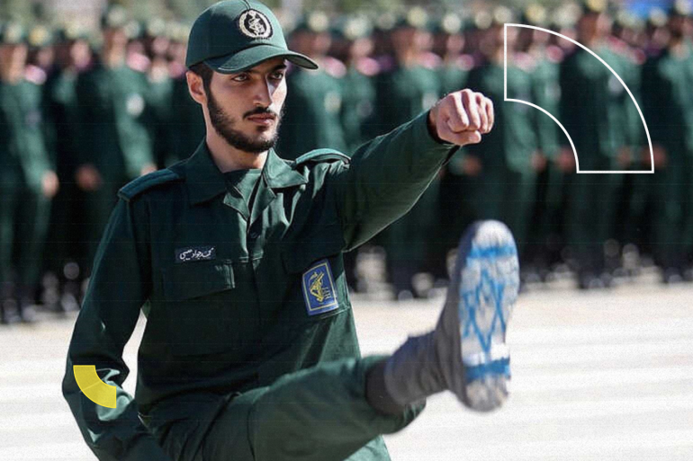 جندي في الحرس الثوري خلال حفل لتخريج منتسبي الحرس من الكلية العسكرية في طهران (الجزيرة)