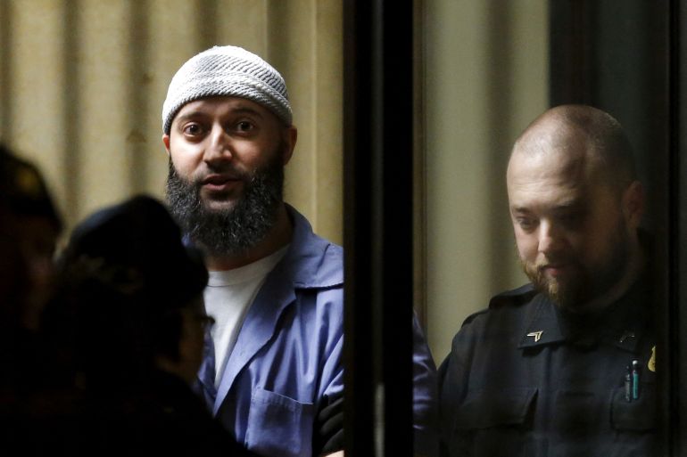 FILE PHOTO: Convicted murderer Adnan Syed leaves the Baltimore City Circuit Courthouse in Baltimore, Maryland February 5, 2016. The Maryland man whose 2000 murder conviction was thrown into question by the popular "Serial" podcast was in court to argue he deserved a new trial because his lawyers had done a poor job with his case. REUTERS/Carlos Barria/File Photo