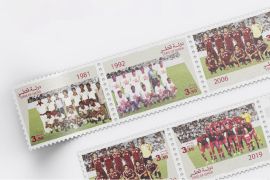 سلسلة طوابع يطلقها بريد قطر بمناسبة بطولة كأس (الصحافة القطرية)