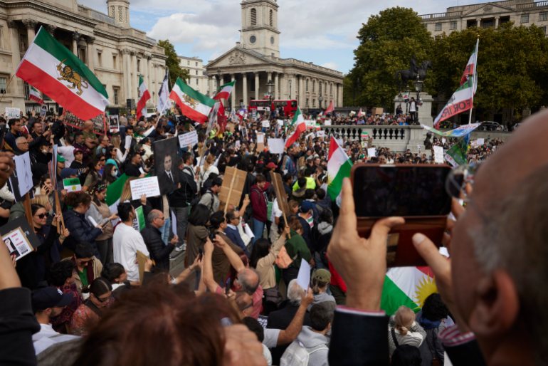 Protest Takes Place In London In Solidarity With The Women Of Iran