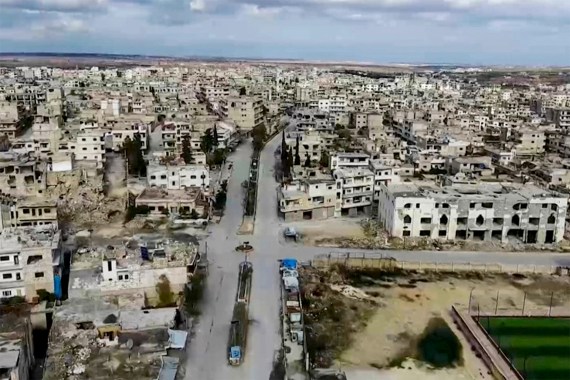 سوريا - إدلب - معرة النعمان - تحولت مدينة النعمان إلى قاعدة عسكرية لقوات النظام والميليشيات الموالية لها في منطقة إدلب شمال غرب سوريا المصدر: الجزيرة نت