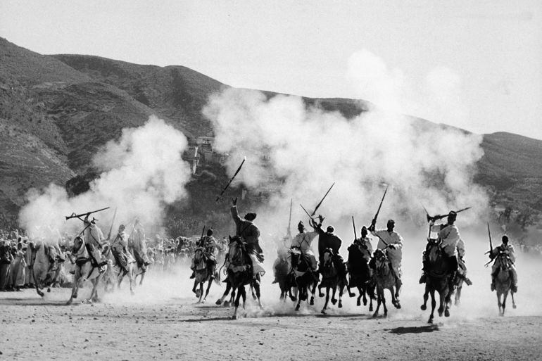 Gunmen on horses in Morocco, 1955. (Photo by Authenticated News/Archive Photos/Getty Images)