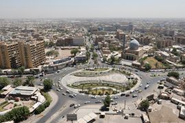 A general view shows al-Firdous Square in Baghdad