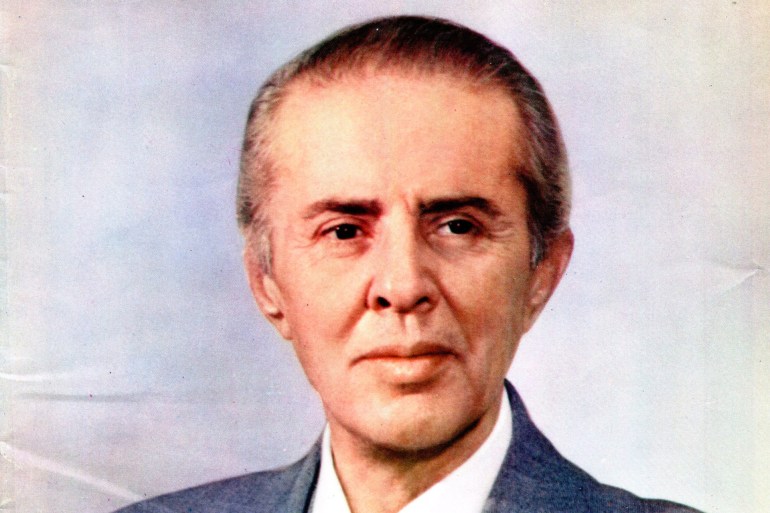 Albanian communist dictator Enver Hoxha المصدر: الصحافة الألبانية