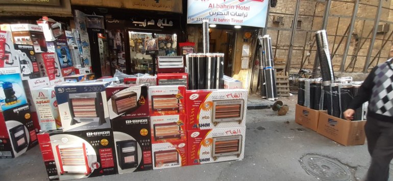 شام مصطفى_سوريا_دمشق_صورة لمحل بيع مدافئ كهربائية في دمشق (أرشيف المراسل). (1)