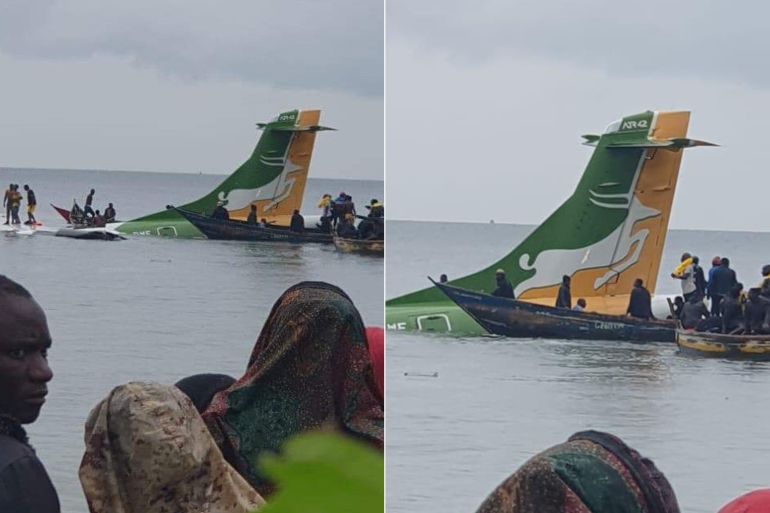 طائرة تنزانية تحطمت هذا الصباح في بحيرة فيكتوريا