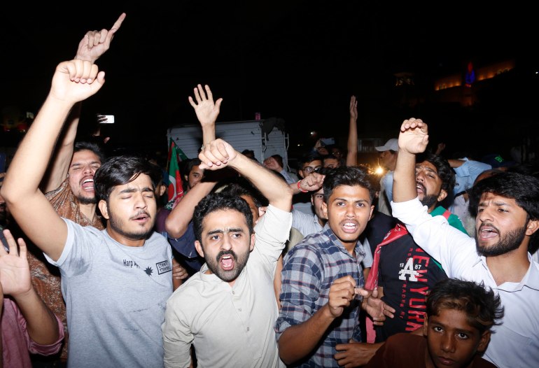 Protest against the assassination attempt on Pakistan's former prime minister Imran Khan in Lahore