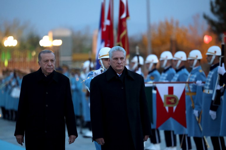 Turkish President Recep Tayyip Erdogan meets with his Cuban counterpart in Ankara