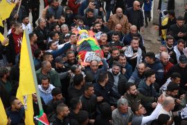 Funeral of the Palestinian killed by Israeli fire