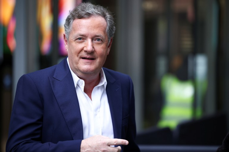 Journalist and TV presenter Piers Morgan leaves the BBC Headquarters in London, Britain, January 16, 2022. REUTERS/Henry Nicholls
