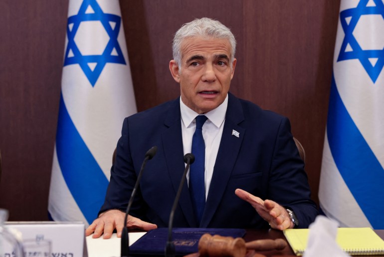 Israel's outgoing PM Lapid chairs cabinet meeting in Jerusalem