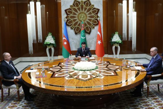 Turkish President Recep Tayyip Erdogan in Turkmenistan