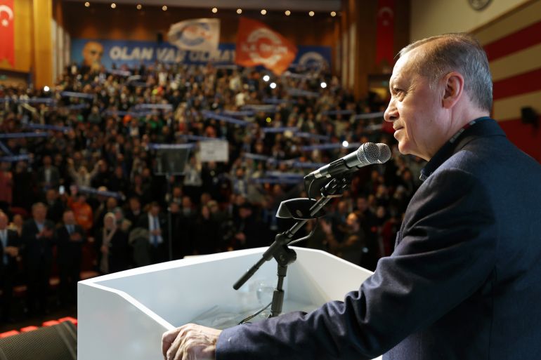 Turkish President Recep Tayyip Erdogan in Erzurum province