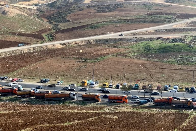 إضراب سائقي الشاحنات بالأردن