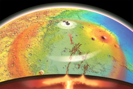 عمود عملاق من الصهارة وراء زلازل المريخ (جامعة أريزونا)