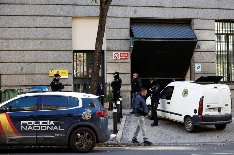 Suspected explosive devices hidden in envelopes mailed to the Spain's Ministry of Defense, in Madrid