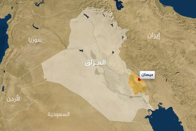 خريطة العراق - محافظة ميسان