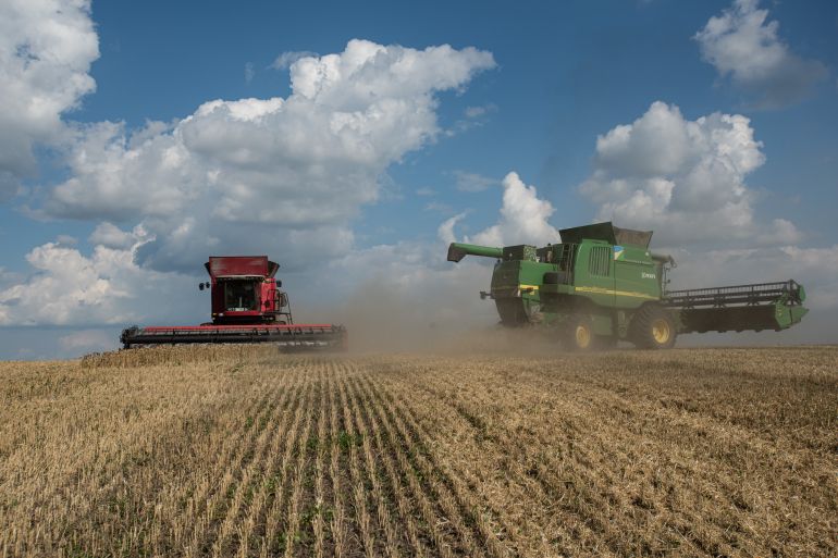 Grain Harvest Continues In Ukraine After Export Deal