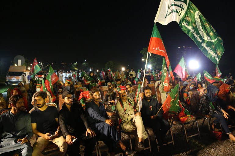 Imran Khan supporters celebrate election victory in Punjab