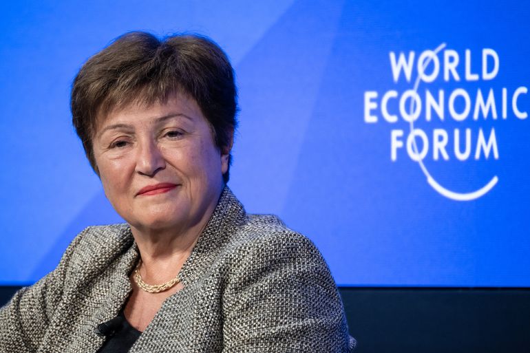 International Monetary Fund (IMF) Managing Director Kristalina Georgieva attends a session at the World Economic Forum (WEF) annual meeting in Davos on January 17, 2023.