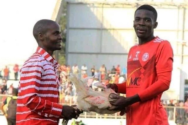 Nyasa Big Bullets FC player Hassan Kajoke got a chicken