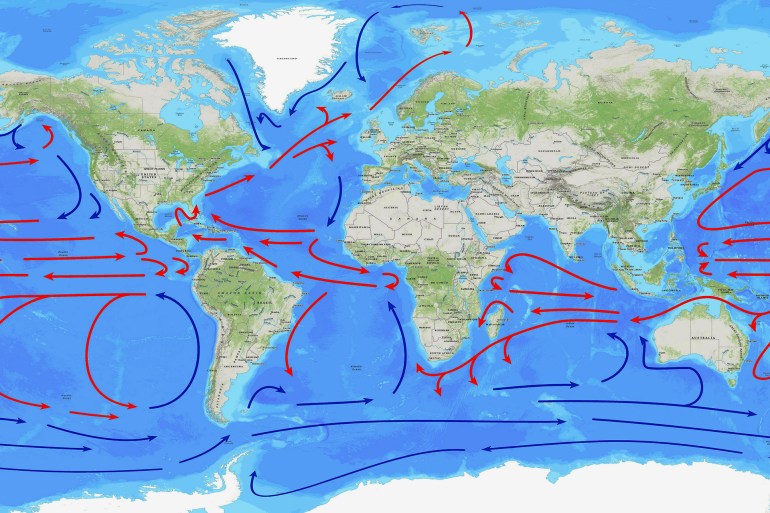 Самое большое течение мирового океана. Морские течения морские течения. Холодное течение мирового океана. Холодное течение. Карта течений.