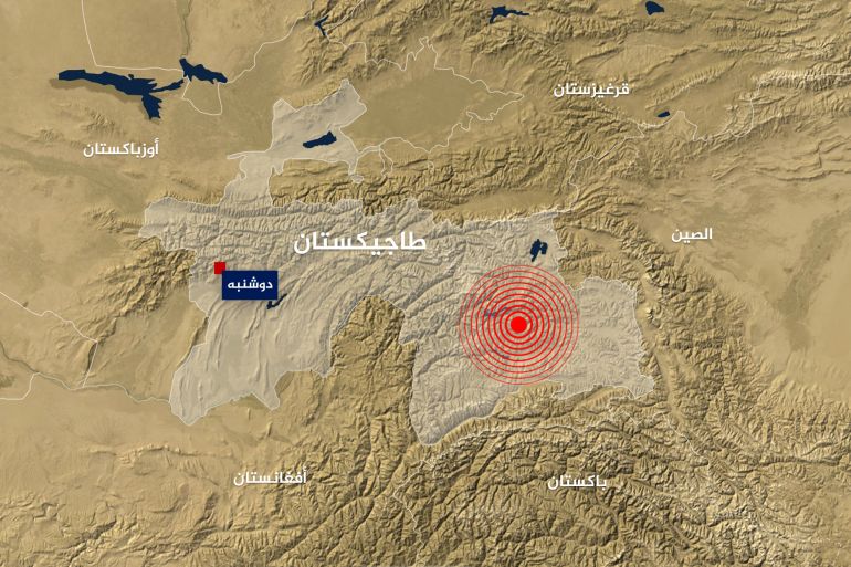 زلزال بقوة 7.3 درجات على مقياس ريختر يضرب طاجيكستان