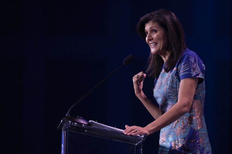 Haley and DeSantis deliver speech at the RJC Annual Leadership meeting in Las Vegas