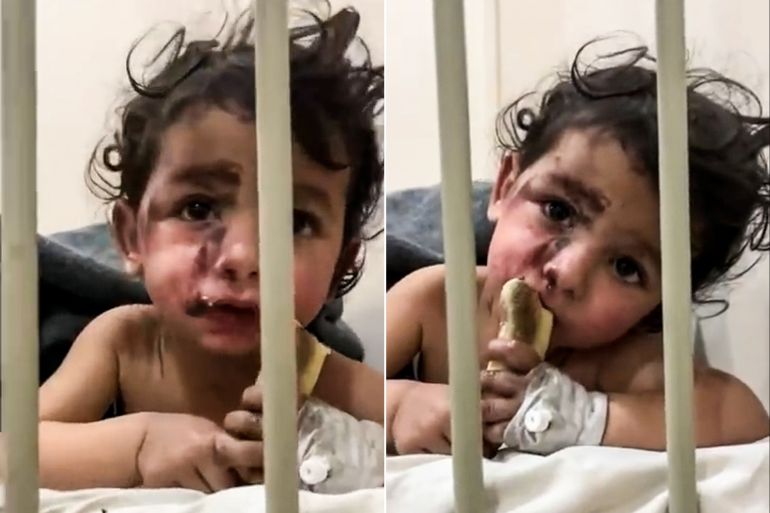 سوريا –تعاطف ناشطون مع مشاهد مؤثّرة لطفل سوري وهو على سرير أحد المشافي شمالي البلاد بعد أن خسر أسرته في الزلزال الذي ضرب فجر الإثنين منطقة تركيا وسوريا.