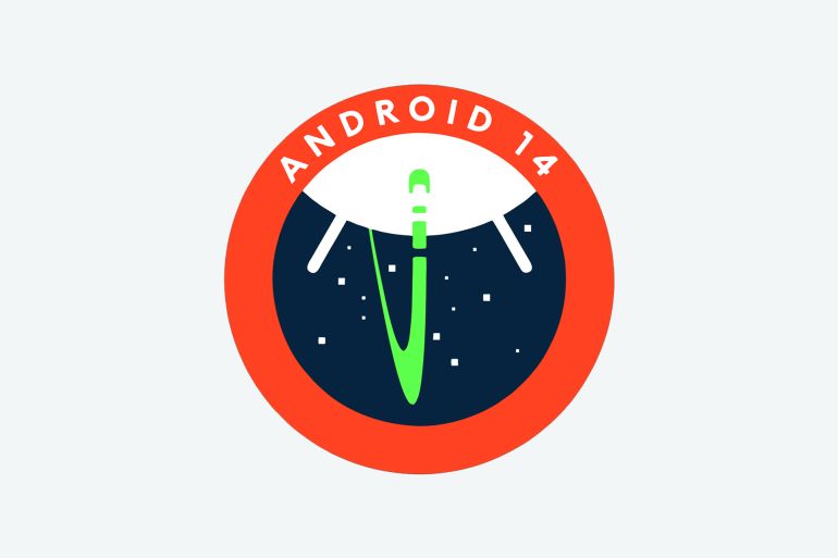 Kerala, India - February 11 2023: Android 14 preview logo