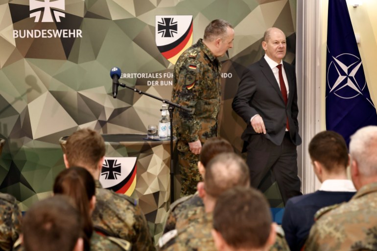 Scholz Visits Territorial Defence Command Of The Bundeswehr