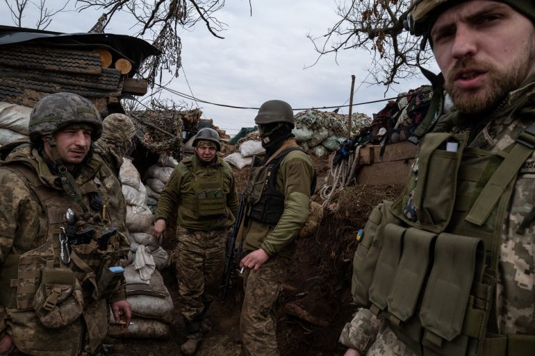 Ukrainian soldiers deployed frontline south of Bakhmut