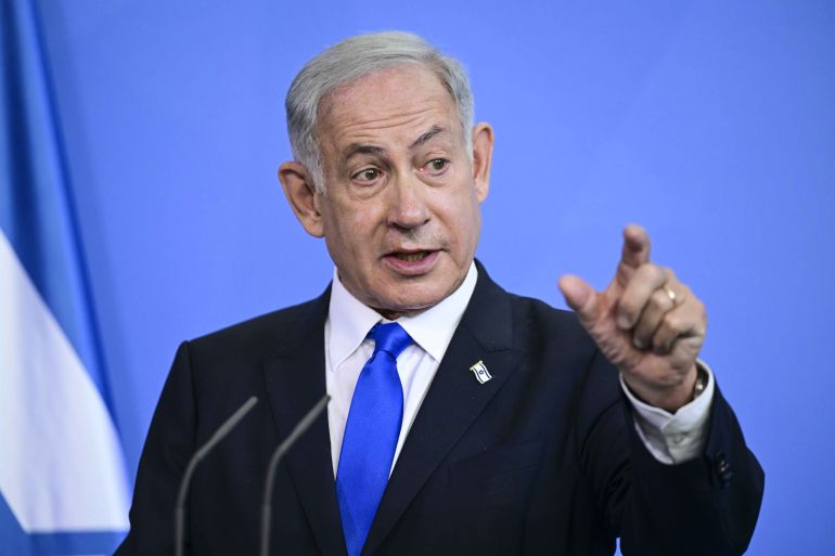 Germany's Chancellor Olaf Scholz - Israel's Prime Minister Benjamin Netanyahu